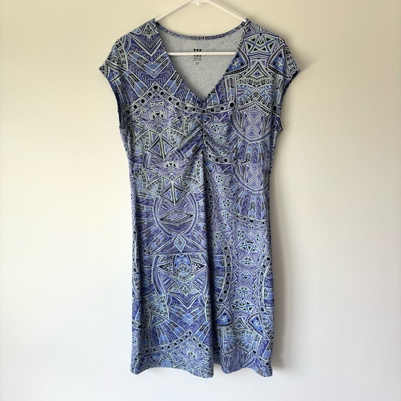 Title Nine Diamalete V-neck Geometric Aztec Print Mini Athletic Golf Dress - Picture 1 of 9